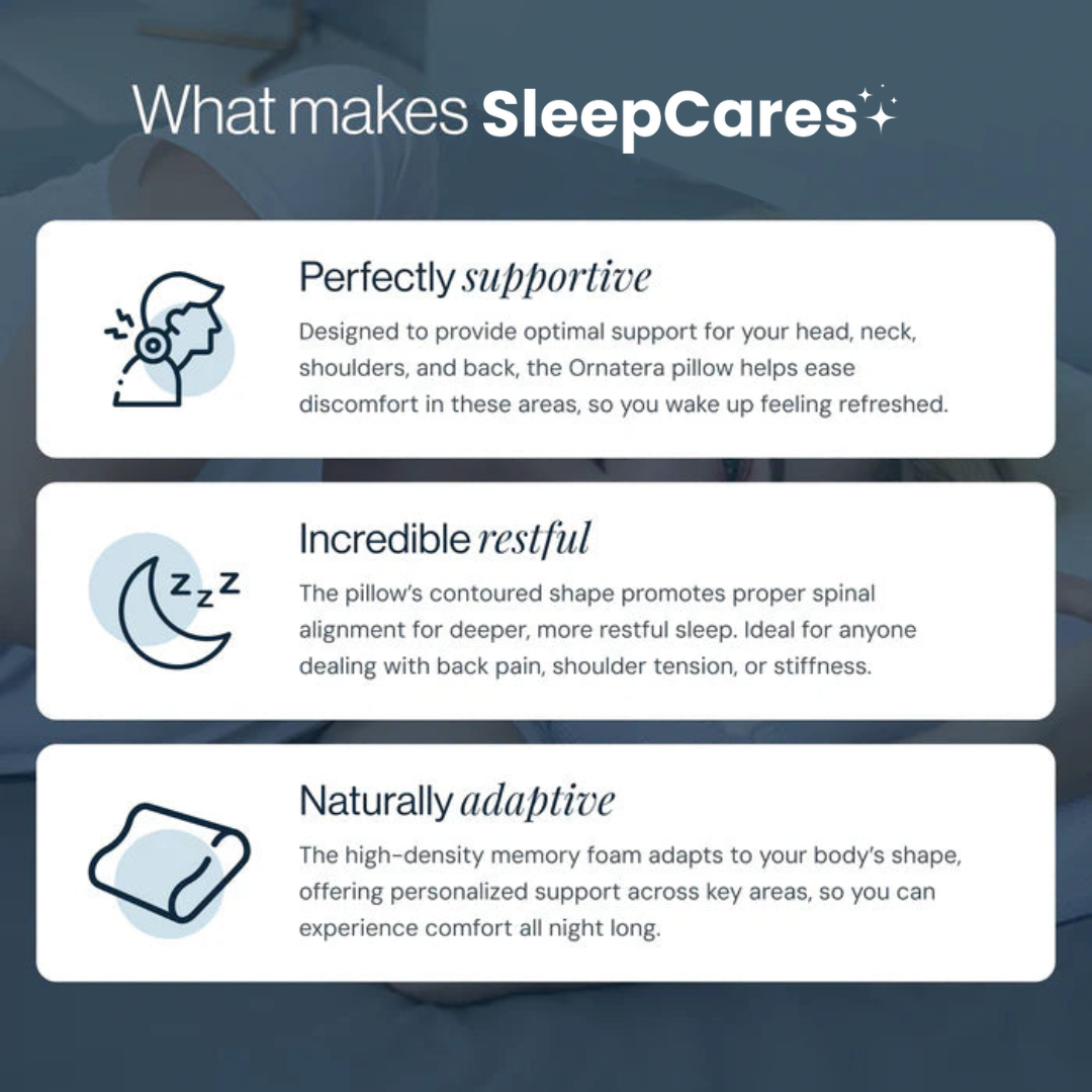 Sleepcares® Orthopedic pillow for pain relief